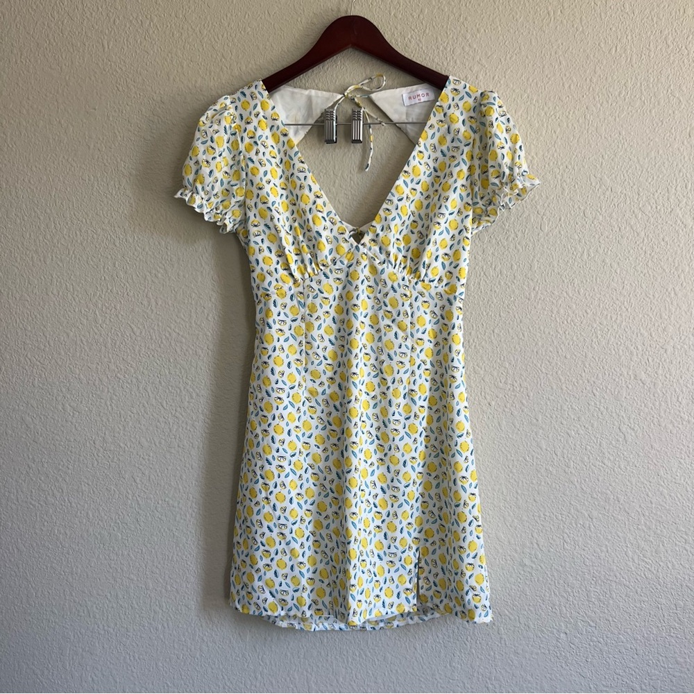 Lemon Tie Back Dress